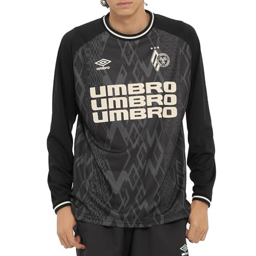 【THE THIRD by UMBRO】グラフィック長袖プラクティスシャツ UF5FLS50M_BK00_O