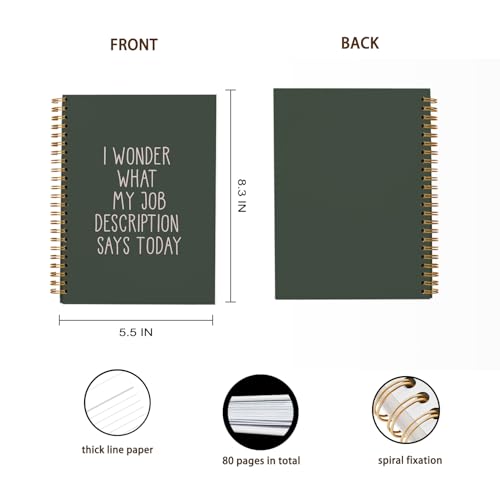 Carnet de notes vert amusant OXW 14x21 cm pour le bureau - 4