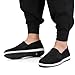Chinese Traditional Old Beijing Shoes Tabi Shoe Kung Fu Shoes Rubber Sole Unisex Canvas Anti-Slip Fashion Qigong Trainerss Black 8M US Women/6.5M US Men