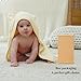 YUMKUKIM Baby Hooded Towel 2 Pack Bath Towels for Newborn with Animal Design Shower Essentials for Baby Girl Boy and Toddler (Beige & Camel, Medium)