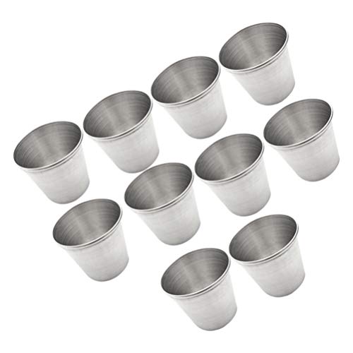 UPKOCH 16 peças de copos para shots de aço inoxidável, copo de conhaque portátil para garrafa de bar