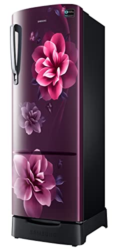 Image of Samsung 246L 3 Star Inverter Direct-Cool Single Door Refrigerator Appliance (RR26C3893CR /HL,Camellia Purple) Base Stand Drawer