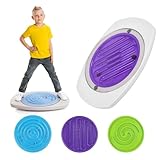 Maze Balance Board for Kids, 3 Replaceable Labyrinth Boards 140lbs Capacity - Sensory Integration & Proprioceptive Training Wobble Board for Therapy/Ski/Surf Prep