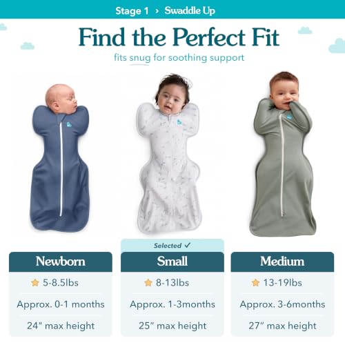 Image of Love To Dream Swaddle UP, Baby Sleep Sack, Twin Zipper for Easy Diaper Changes, Arms UP Position, Hip-Healthy, Lightweight & Breathable, Sleeping Bag, Moderates Temps 24-27C, 1-3M, You are My White