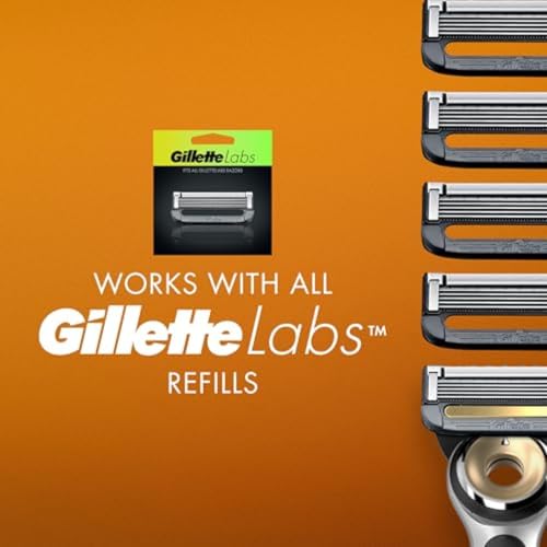 Gillette Heated Razor for Men, Deluxe Travel Shave Kit by GilletteLabs, 1 Handle, 2 Blade Refills, Charging Dock, Case - image 7