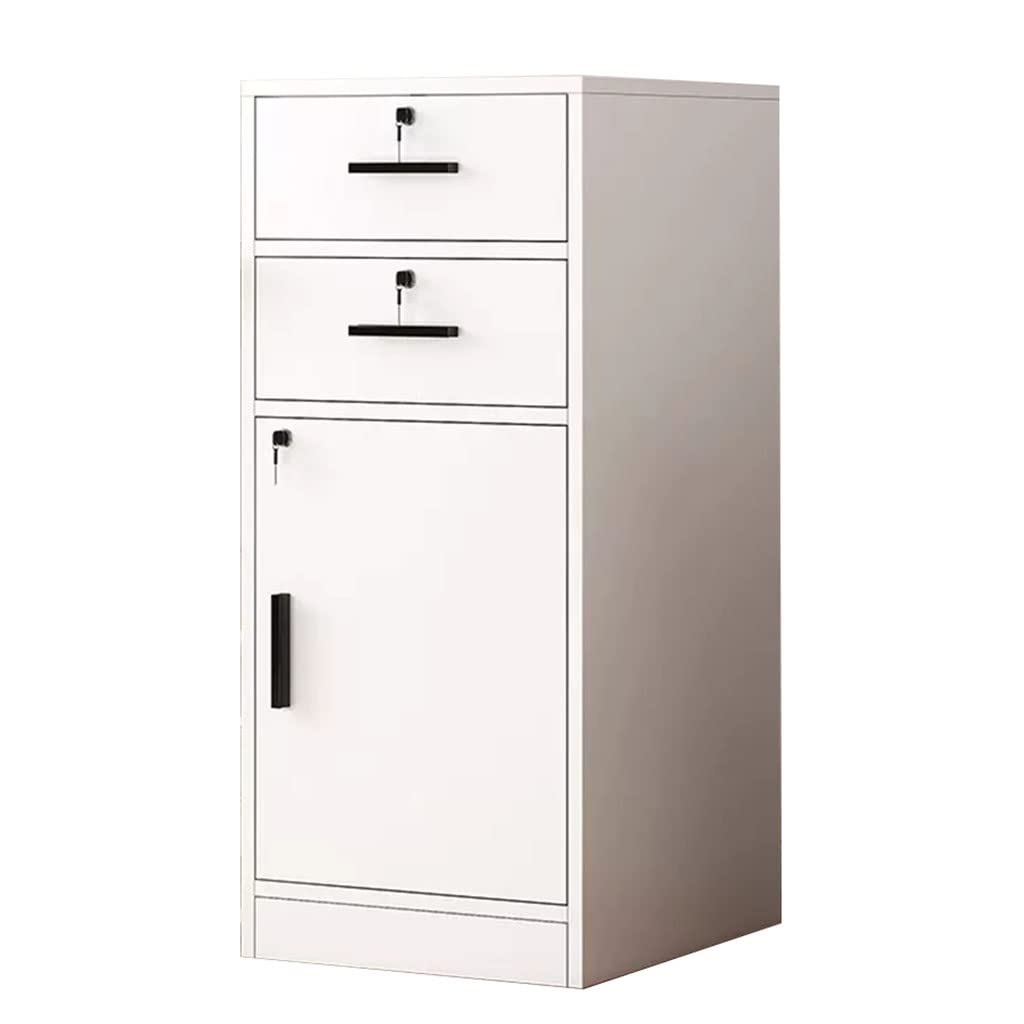 YNIYUJKL File Cabinet Commercial Vertical Lockable Filing Cabinet, There Are 2 Layers Of Drawers And Lockers With Doors, Packable Letter/A4 Paper,A2-40x39x85cm