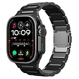 [BELTIES] 最新対応 人気 アップルウォッチバンド 38mm 40mm 41mm 42mm 44mm 45mm 46mm 49mm アップルウォッチ11 シリーズ11 マグネット チタン 調整器具付き メタルバンド ベルト メンズ Ultra ウルトラ ウルトラ2 ウルトラ3 シンプル SE SE2 SE3 ベルティーズ (ブラック, 42mm（Series 1/2/3）/44mm/45mm/46mm/49mm)