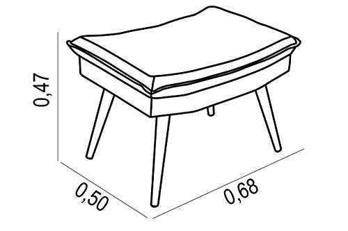 Sofá Cama Caribe 3 Lugares Com 2 Banqueta Tecido Suede Cor:Cinza