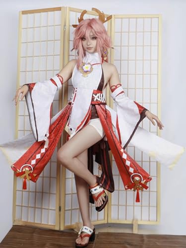 OSIAS Genshin Impact Yae Miko Cosplay Outfit Yae Miko Costume(M) - Image 2
