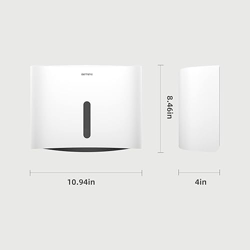 Miniatura 7 de Bertreno Dispensador de toallas de papel comercial Soporte de pared Soporte de toalla de papel de gran capacidad C Fold Dispensador de toallas de