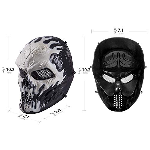 OutdoorMaster Full Face Airsoft Mask with Metal Mesh Eye Protection
