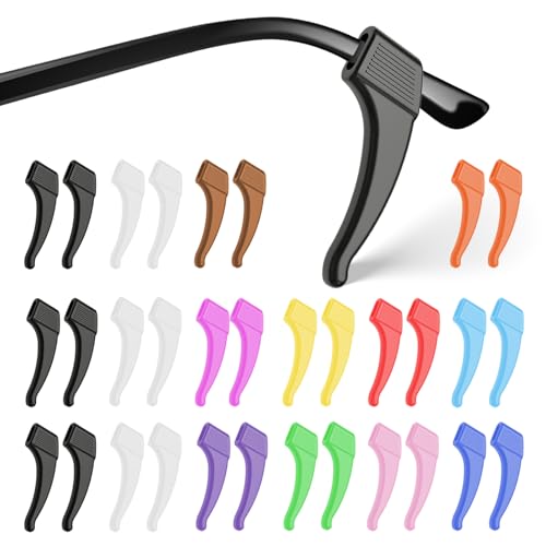 topstart 16 Pairs Eye Glasses Ear Grippers Anti-slip Eyeglass Holder Glass Ear Hooks Silicone Eyeglass Ear Cushion Eyewear Retainers Behind the ear for Sunglasses reading glasses for kids Adults