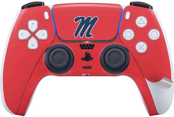 Skinit Decal Gaming Skin Compatible with PS5 Pro Bundle - Officially Licensed University of Mississippi Ole Miss Logo Red Design