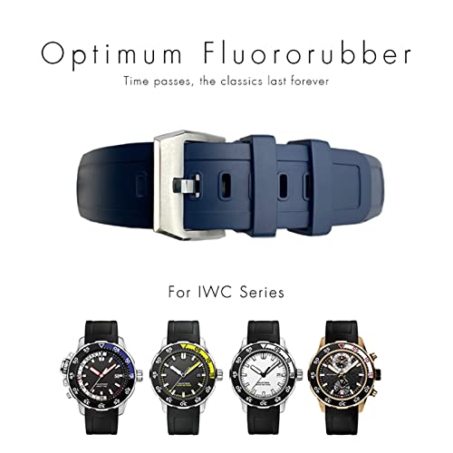 Correa de reloj de goma de flúor de 22 mm suave para la colección masculina IWC AQUATIMER 2