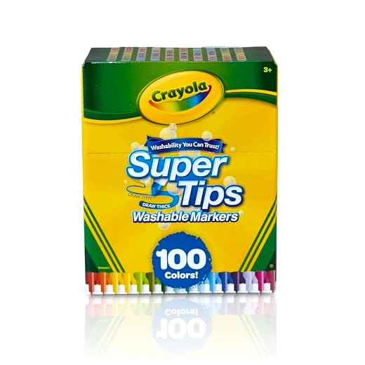 CRAYOLA - Rotuladores para Niños, Set de 100 Rotuladores Lavables Supertips, No Tóxico, Apto para Niños a Partir de 3 años