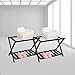 TYz 2 Pack Hotel Portavaligie - Stanza degli Ospiti Pieghevole Portavaligie con Ripiano per Scarpe, Doppio Piano Portavaligia Camera da Letto Portaborse da Viaggio, 68×40×58cm