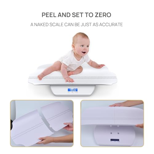 Image of Infants Baby and Toddler Scale, Dual Use for Weight & Height, Suitable for Pets, Digital Display; Up to 400lb /180kg,