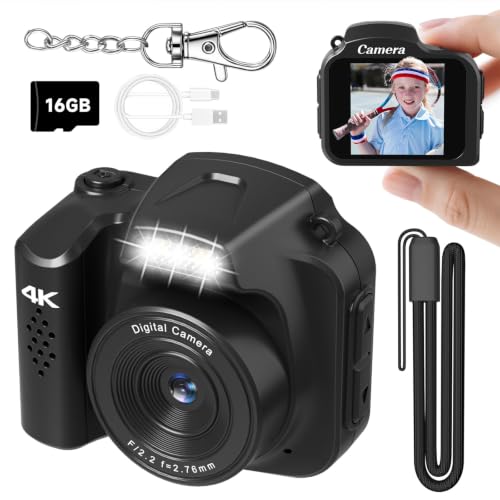 Mini Keychain Camera 4K 64MP Vintage Digital Camera,Pocket Retro Nostalgia