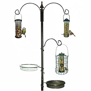 Unibos Wild bird feeding station garden hanging water bath table seed tray feeder hooks