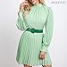 XZQTIVE Women's Wide Belt Fashion Candy Color Round Buckle Ladies Belt for Jeans Pants Dresses, Green(Fit Waist Size 24