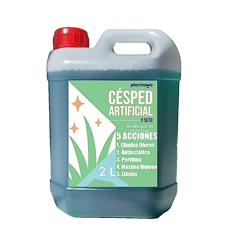 Higienizador Concentrado 2L para Cesped Artificial, Limpiador Enzimático 5 acciones: Elimina...