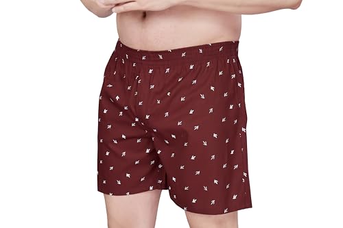 Image of Nermosa Pure Cotton Comfortable & Breathable Printed Regular Shorts /Boxer for Men, Pack of 3
