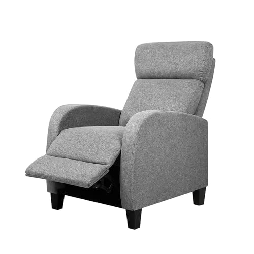 Artiss Recliner Chair Grey Fabric Lounge Sofa Armchair, Home Furniture Health Personal Care, Adjustable Backrest Footrest Nursing Feeding Seat