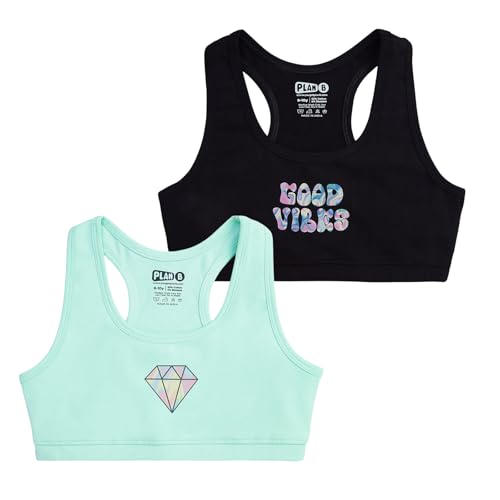 Image of YouGotPlanB Cotton Sports Bra | Ages 8-16 Years | Racerback Style | Non-Padded, Double-Layered for Coverage