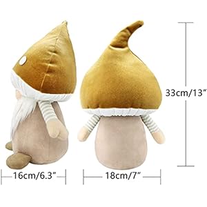 Gehydymushroomgnomepluslargespringeasterdecorationgifthandmadescandinaviantomtestuffedfarmhousedecorforhomekitchentieredtray13inchbrown Urban Country Home Decor Gehydy mushroom gnome plus large spring easter decoration gift handmade scandinavian tomte stuffed farmhouse decor for home kitchen tiered tray 13 inch brown urban country home decor