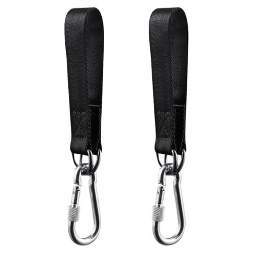 WUSJCOF 2 unidades Correas de Hamacas para Exteriores, Columpios con Cojines de Protección para Hamacas de Patio de Camping, Poliéster con Carabineros de Alta Resistencia y D-Rings