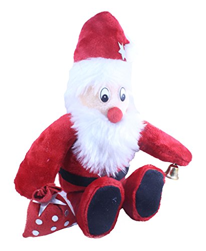Image of Tickles Santa Claus Christmas with Potli Stuffed Plush Soft Toy for Kids Room (Color: Red Size:55 cm)