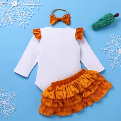 IBTOM CASTLE Infant Baby Girl Velvet Romper Retro Bodysuit Bow Headband Socks Christmas First Birthday Cake Smash Outfit3