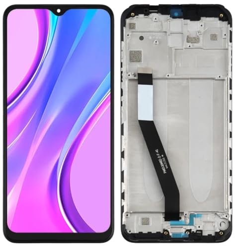 tradebit Pantalla LCD y pantalla táctil original de repuesto para Xiaomi Redmi Note 9 IPS, marco REF, piezas de repuesto para smartphone
