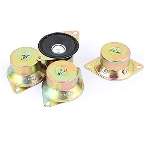 sourcing map Altavoz Imán interno 10W 8 Ohm 50mm 4 piezas Cover