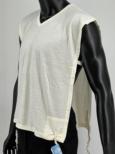 Lamb Wool Tallit Katan Tzitzit T-Shirt, Kosher Sephardic Ptil Tekhelet, Ashkenazi Tzitzis by MMJ Undershirt, Made in Israel3
