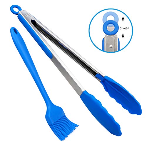 Silicone Pastry Brush Set of 2 135 10 For Baking Cooking - Heat Resistant Basting Brush For Grill BBQ With Anti-Slip Handle Non-Stick Tongs Sauce Marinade Glazing Oil BPA Free Brush