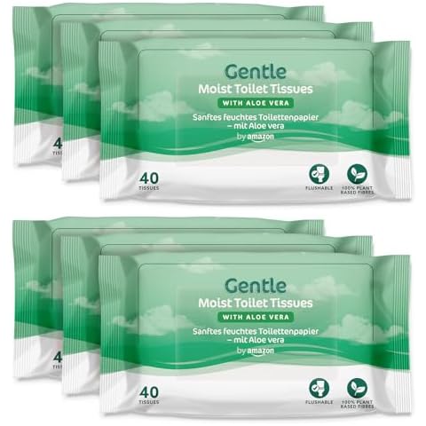 by Amazon Gentle Moist Toilet Tissues with Aloe Vera Cover