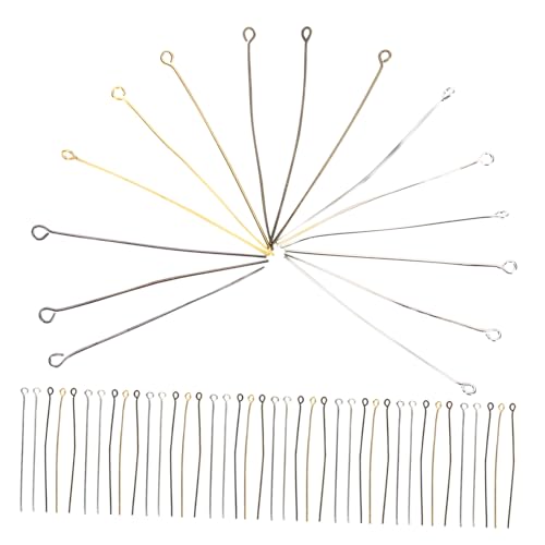 ARTSEWPLY 500Pcs Open Eye Head Pins for Jewelry Making Durable Metal Earring Making Supplies Versatile Pins for Bracelets Necklaces Anklets and More Packaged for