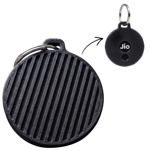 Image of Premium Case for JioTag Tracker | Secure Twist Lock Keychain Holder & Key Finder Cover | Protective Tag for Keys, Luggage, Backpacks & Pets, Black, Jiotag 2 (2026), 3