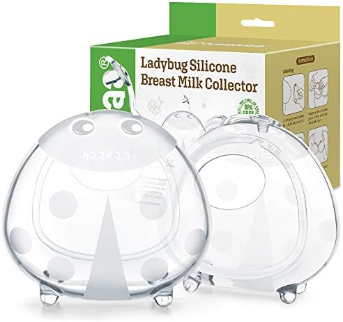 haakaa Ladybug Breast Milk Collector Wearable Breast Shells Nursing Cups Breastmilk Saver for Large Milk Supply, Reusable, Extra-Soft & Friendly-Skin ...