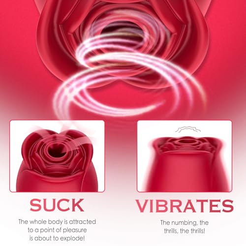 Image of Yume Rose Toy Clitoral Stimulator for Women - 10 Suction & Vibration Modes, Rechargeable, Soft Silicone, Quiet, Discreet Adult Toy with Storage Pouch & Manual