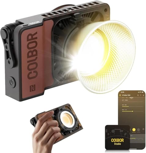 Image of COLBOR Video Light, W100 100W 2700K-6500K Bi-Color Pocket Continuous Output Lighting with LED Screen 3 Powering Options APP Control for Filmmaking Live Streaming, Cob-Video-Light-Photography-Studio