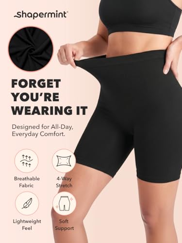 Image of SHAPERMINT High Waisted Body Shaper Shorts Shapewear for Women Tummy Control Thigh Slimming Technology
