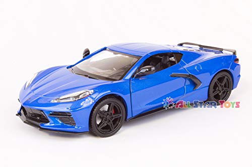 Modelo a escala 1:24 Chevrolet Corvette C8 Stingray Azul miniatura 2