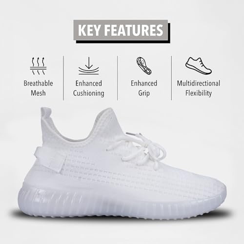 Image of Glemia Knitted Athletic Sneakers, Breathable Mesh Upper, Lightweight Athleisure Knitted Active Wear Slip-On Sneaker Shoes for Sports, Athletics, and Walking Shoes (Multicoloured)