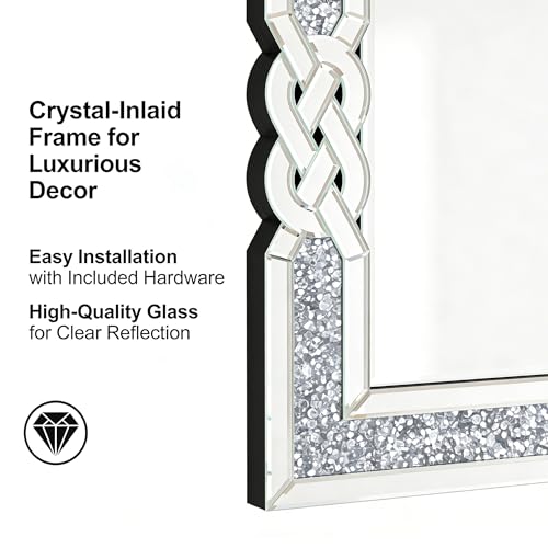 Image of Bathroom Vanity Mirrors for Over Sink, 28x39 Inche Bedroom Mirrors for Wall, Wall Mirrors Decorative for Living Room, Decorative Mirror for Decor, Entryway Wall-Mounted Mirror