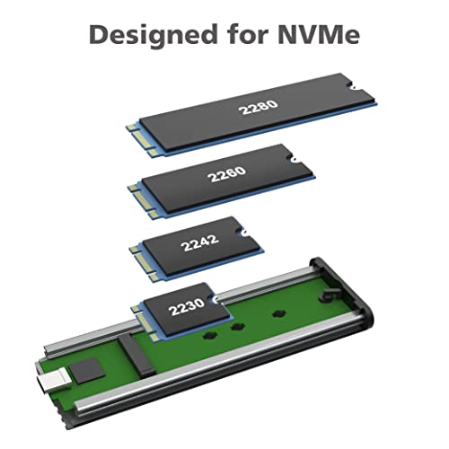 Carcasa externa aluminio para SSD M.2 PCIe NVMe USB 3.2 20Gbps miniatura 7