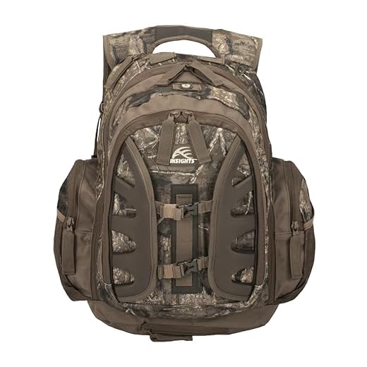 Insights Hunting by frogg toggs- The Element, Heavy Duty 1,831 Cubic Inch Outdoor Hiking Fishing Camping Hunting Backpack with Rain Fly, Realtree Timber
