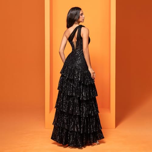 Sexy Formal Dress for Women with Corset and Applique Flower, Slit Gothic Evening Gowns for Wedding & Cocktail, Party4