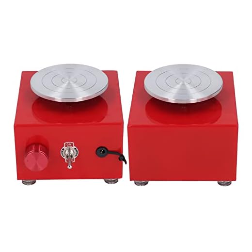 Luqeeg Mini Rueda de Alfarería Máquina de Formación de la Cerámica de Velocidad Ajustable, Cuenca Desmontable, Rueda de Alfarería Eléctrica, con Kits de Escultura Eléctrica